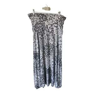 VTG Dream Davee Convertible Maxi Skirt XL Mixed Print Embellished Flowy Boho Art